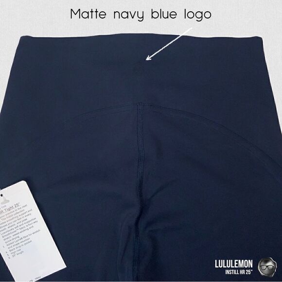 LULULEMON INSTILL HIGH RISE TIGHT 25” IN TRUE NAVY WOMEN SIZE 8 LEGGINGS PETITE - Picture 7 of 14